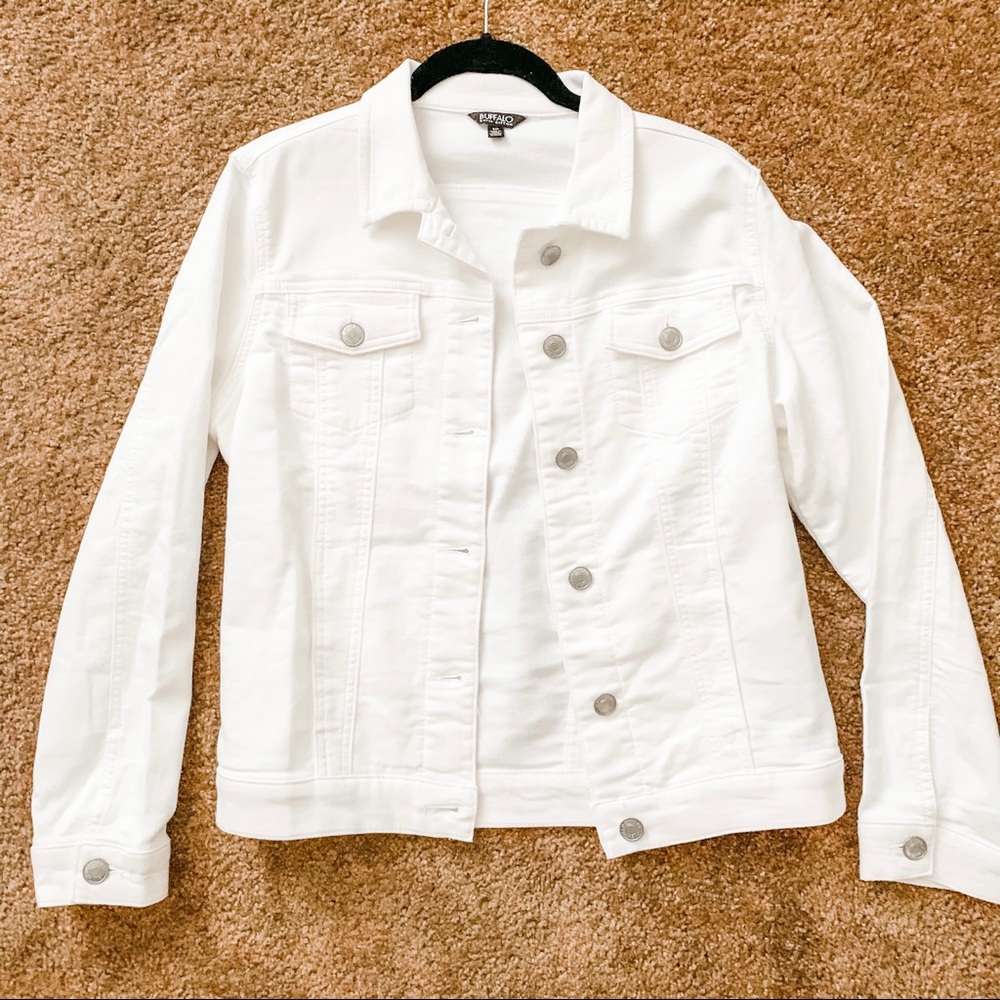 White Jean Jacket, Small, New Without Tags